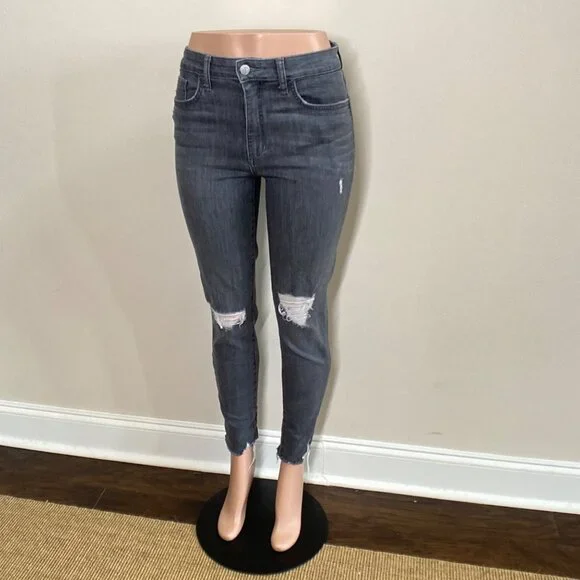 Joe's Distressed High-Rise Ankle Skinny Jeans, Size 29 - Picture 8 of 14